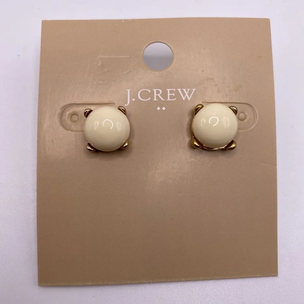 J. Crew Cream Bubble Stud Earrings